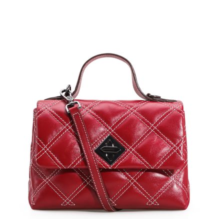 Bolsa De Mão - Couro Vermelho