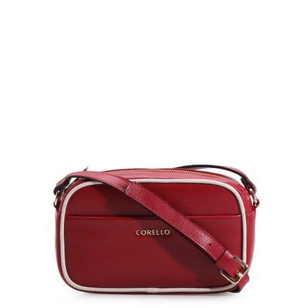 Bolsa Transversal - Couro Vermelho