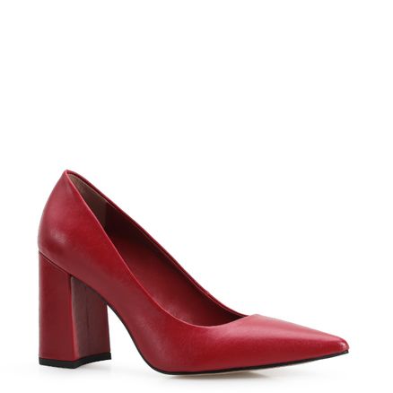 Scarpin - Couro Vermelho