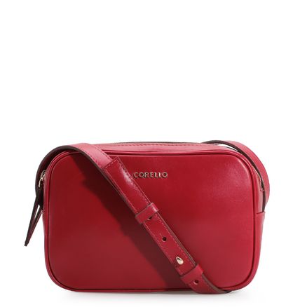 Bolsa Transversal - Couro Vermelho