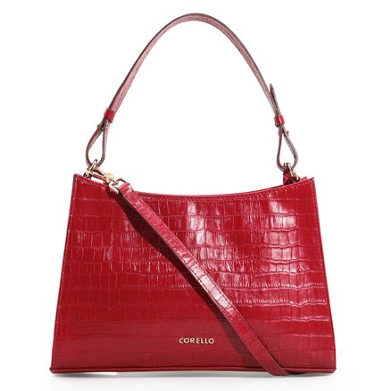 Bolsa De Ombro - Couro Vermelho