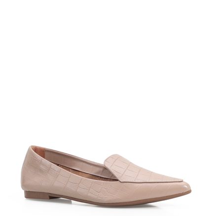 Sapatilha Slipper - Croco Bege