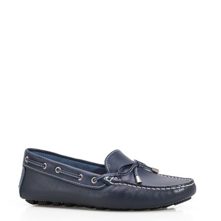 Mocassim Dockside - Couro Azul
