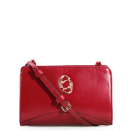 Bolsa Transversal - Couro Vermelho