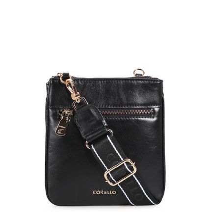 Bolsa Transversal - Couro Preto