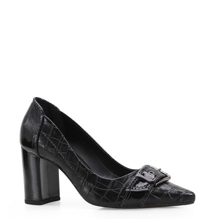 Scarpin - Verniz/Croco Preto