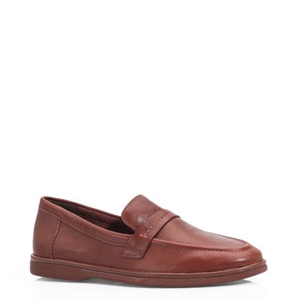 Mocassim - Couro Marrom Escuro