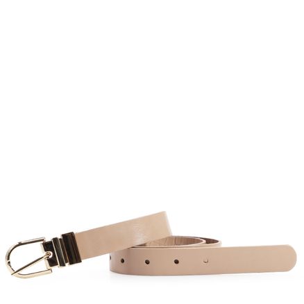 Cinto - Croco Bege/Couro Bege