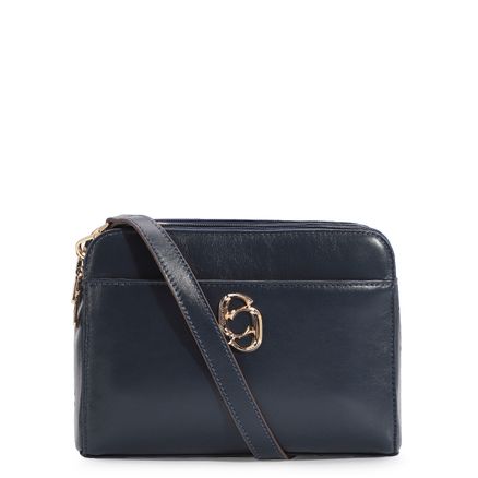 Bolsa Transversal - Couro Azul