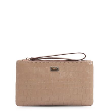 Bolsa Pequena - Croco Bege