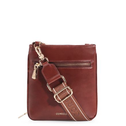 Bolsa Transversal - Couro Marrom Escuro