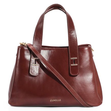 Bolsa Tote - Couro Marrom Escuro