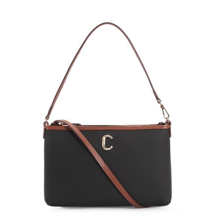 Bolsa De Ombro - Firenze Preto/Marrom
