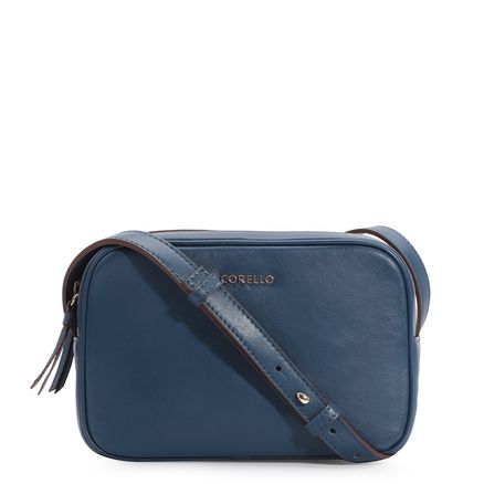 Bolsa Transversal - Couro Azul