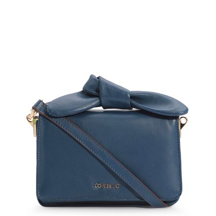 Bolsa Transversal - Couro Azul