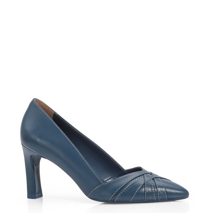 Scarpin - Couro Azul
