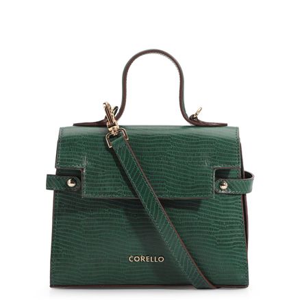 Bolsa De Mão - Couro Lezard Verde