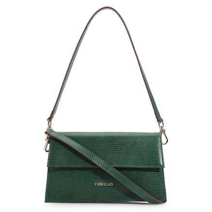 Bolsa De Ombro - Couro Lezard Verde