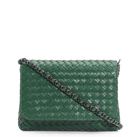 Bolsa Transversal Tressê - Couro Verde