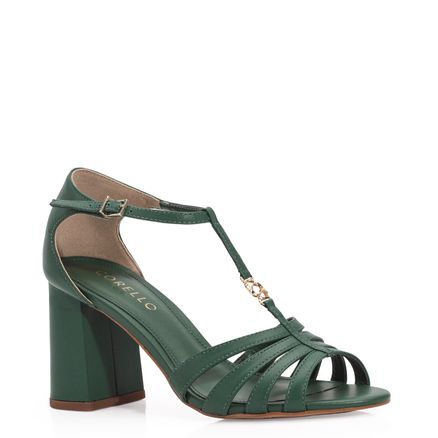 Peep Toe - Couro Verde