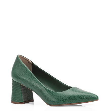 Scarpin Classic - Couro Lezard Verde