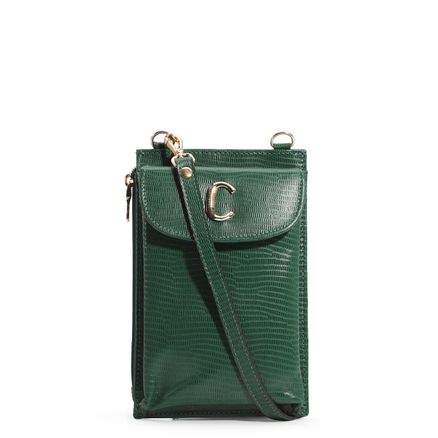 Mini Bag - Couro Lezard Verde