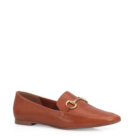 Mocassim - Couro Caramelo