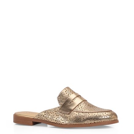 Mule - Couro Champagne