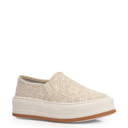 Slip On - Couro Off White