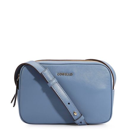 Bolsa Transversal - Couro Azul