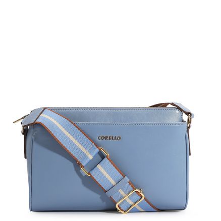 Bolsa Transversal Agnes - Couro Azul