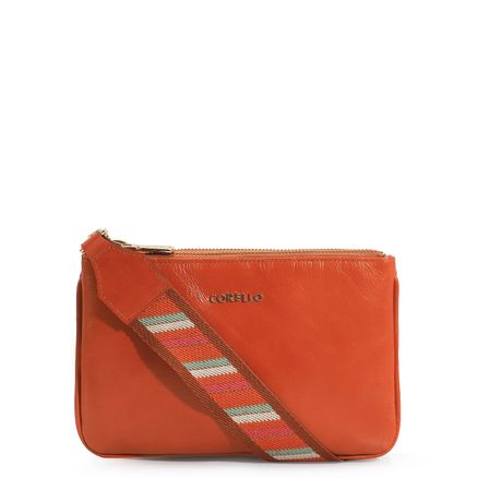 Bolsa Transversal - Couro Laranja