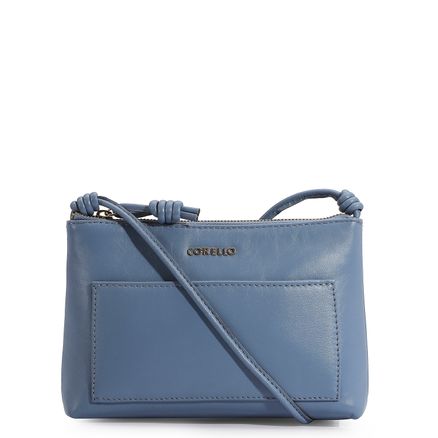 Bolsa Transversal - Couro Azul