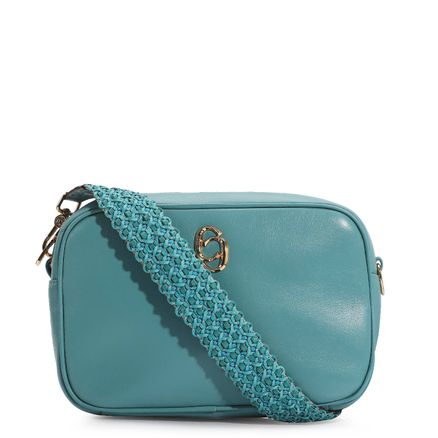 Bolsa Transversal - Couro Azul