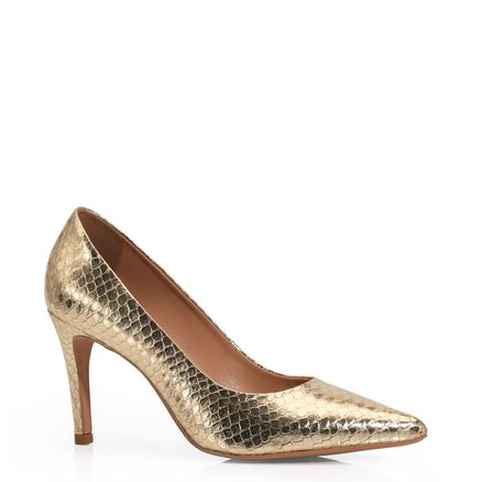 Scarpin Classic - Couro Ouro Light