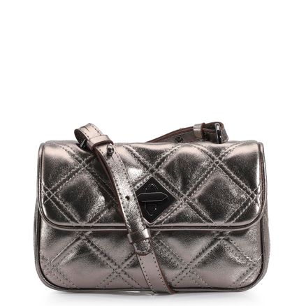 Bolsa Transversal - Couro Prata