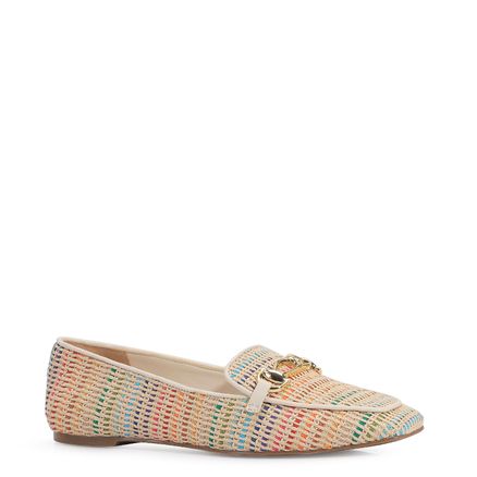 Mocassim - Ráfia Colorida/Alt Off White