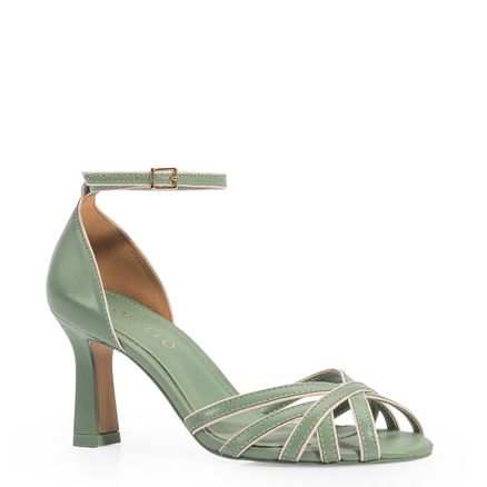 Peep Toe - Couro Verde