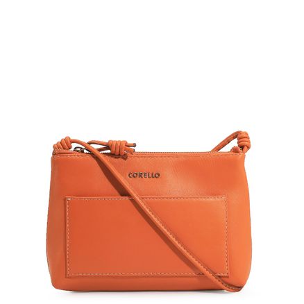 Bolsa Transversal - Couro Laranja