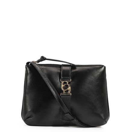 Bolsa Transversal - Couro Preto