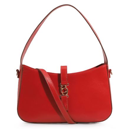 Bolsa De Ombro - Couro Vermelho