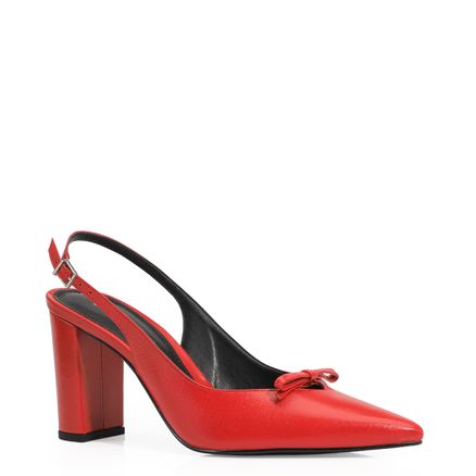 Scarpin - Couro Vermelho