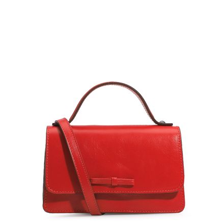 Bolsa De Mão - Couro Vermelho