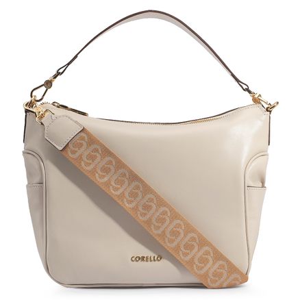 Bolsa Hobo - Couro Off White