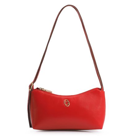 Bolsa De Ombro - Couro Vermelho