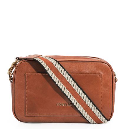 Bolsa Transversal - Couro Marrom