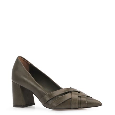 Scarpin - Couro Verde
