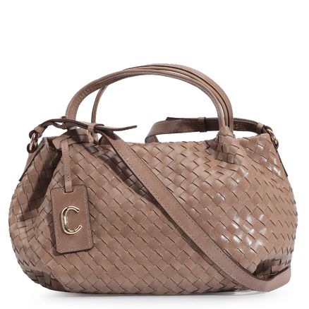 Bolsa Tote Tressê - Couro Argila