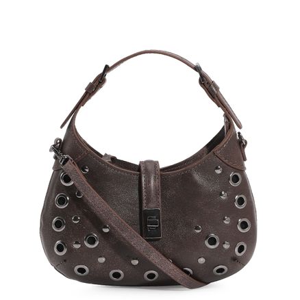 Bolsa De Mão - Couro Estonado Marrom