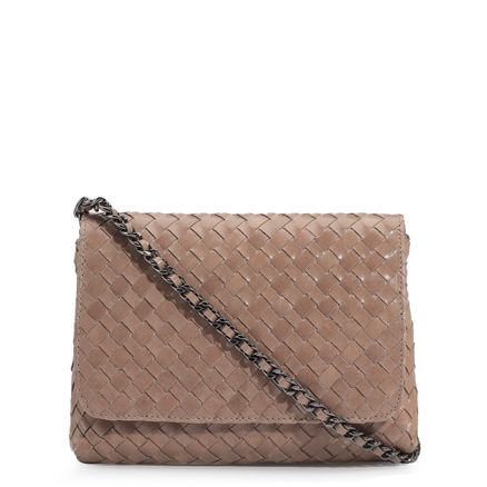 Bolsa Transversal Tressê - Couro Argila